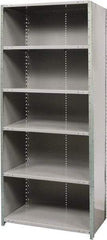 Hallowell - 6 Shelf, 800 Lb. Capacity, Free Standing Closed Shelving - 36 Inch Wide x 24 Inch Deep x 87 Inch High, Gray - A1 Tooling