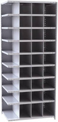 Hallowell - 36 Bin Closed Industrial Bin Shelving - 36 Inch Overall Width x 24 Inch Overall Depth x 87 Inch Overall Height, Gray Metal Bins - A1 Tooling