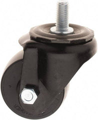 E.R. Wagner - 2-1/2" Diam x 1-3/4" Wide x 3-3/8" OAH Stem Mount Swivel Caster - Polyolefin, 300 Lb Capacity, 1/2-13 x 1" Threaded Stem - A1 Tooling