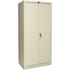 Hallowell - 4 Shelf Combination Storage Cabinet - Steel, 36" Wide x 24" Deep x 78" High, Tan - A1 Tooling