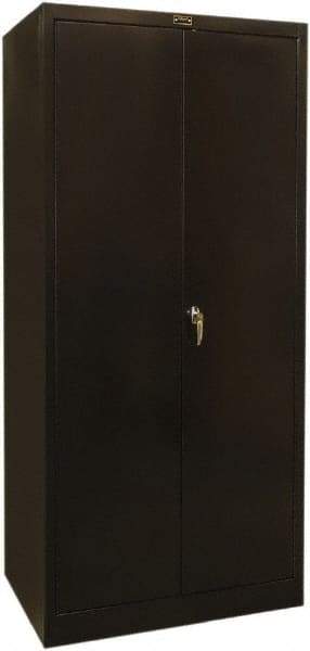 Hallowell - 4 Shelf Locking Storage Cabinet - Steel, 36" Wide x 24" Deep x 78" High, Black - A1 Tooling