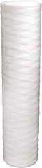 Value Collection - 4-1/2" OD, 50µ, Polypropylene String-Wound Cartridge Filter - 20" Long, Reduces Dirt & Rust - A1 Tooling