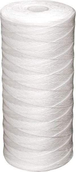 Value Collection - 4-1/2" OD, 25µ, Polypropylene String-Wound Cartridge Filter - 9-7/8" Long, Reduces Sediments - A1 Tooling