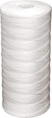 Value Collection - 4-1/2" OD, 25µ, Polypropylene String-Wound Cartridge Filter - 20" Long, Reduces Sediments - A1 Tooling