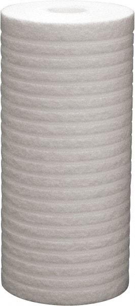 Value Collection - 4-3/8" OD, 25µ, Polypropylene Melt Blown-Thermal Bonded Cartridge Filter - 9-7/8" Long, Reduces Dirt & Rust - A1 Tooling