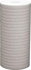 Value Collection - 4-3/8" OD, 5µ, Polypropylene Melt Blown-Thermal Bonded Cartridge Filter - 9-7/8" Long, Reduces Dirt & Rust - A1 Tooling