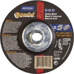 Norton - 46 Grit, 5" Wheel Diam, Type 27 Depressed Center Wheel - Aluminum Oxide - A1 Tooling