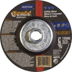 Norton - 46 Grit, 4-1/2" Wheel Diam, Type 27 Depressed Center Wheel - Aluminum Oxide - A1 Tooling