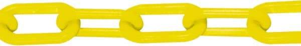 PRO-SAFE - 50' Long x 2" Wide Plastic Chain - Yellow - A1 Tooling