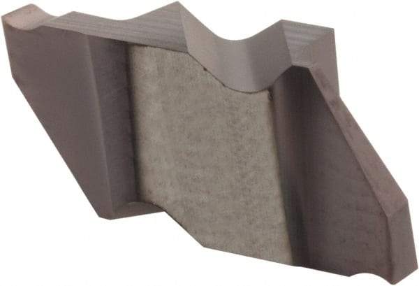 Hertel - 125IG Grade HC225, 3.18mm Cutting Width Carbide Grooving Insert - 0.11" Max Depth of Cut, Right Hand, .005 to .010" Corner Radius, TiAlN Finish - A1 Tooling