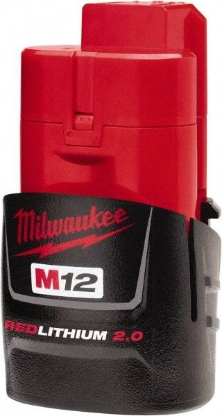 Milwaukee Tool - 12 Volt Lithium-Ion Power Tool Battery - 2 Ahr Capacity, 45 min Charge Time, Series M12 RED - A1 Tooling