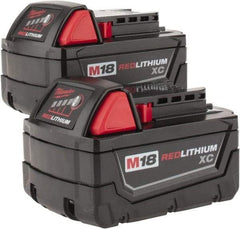 Milwaukee Tool - 18 Volt Lithium-Ion Power Tool Battery - 3 Ahr Capacity, 1 hr Charge Time, Series M18 XC RED - A1 Tooling