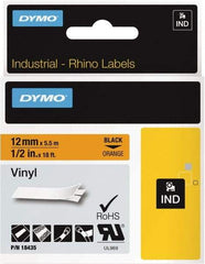 Dymo - 216" Long, Black on Orange Label Printer Cartridge - For DYMO Brand Labeling Equipment Designed for "D1" Tapes (Check Width Compatibility), RHINO 4200, 5200, 6000, 6500, 5000 - A1 Tooling