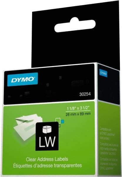 Dymo - 3-1/2" Long, Clear Label Printer Cartridge - For DYMO LabelWriter Printers - A1 Tooling