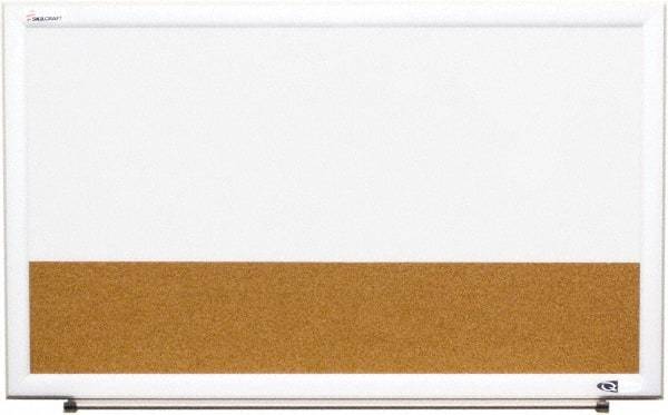 Ability One - 2" High x 22" Wide Combination Dry Erase and Natural Cork - Melamine, 32" Deep - A1 Tooling