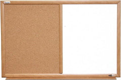 Ability One - 2" High x 26" Wide Combination Dry Erase and Natural Cork - Melamine, 40" Deep - A1 Tooling