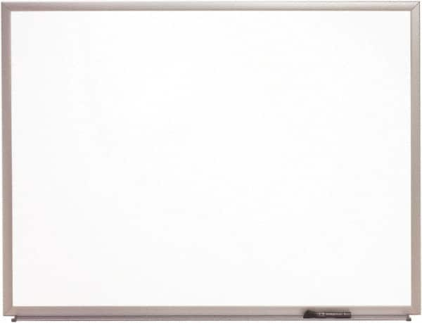 Ability One - 2" High x 24" Wide Porcelain on Steel Magnetic Marker Board with Wood Frame - Porcelain, 36" Deep - A1 Tooling