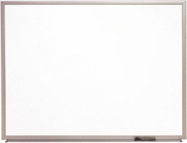 Ability One - 2" High x 22" Wide Porcelain on Steel Magnetic Marker Board with Wood Frame - Porcelain, 26" Deep - A1 Tooling