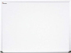 Ability One - 2" High x 53" Wide Porcelain on Steel Magnetic Marker Board with Wood Frame - Porcelain, 77" Deep - A1 Tooling