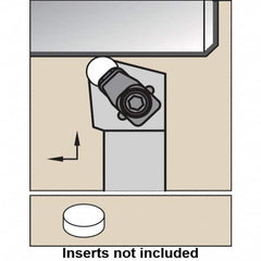 Kennametal - CRSN, Right Hand Cut, 45° Lead Angle, 25mm Shank Height x 25mm Shank Width, Negative Rake Indexable Turning Toolholder - 150mm OAL, RN.N 120700 Insert Compatibility, Series CRSN - A1 Tooling