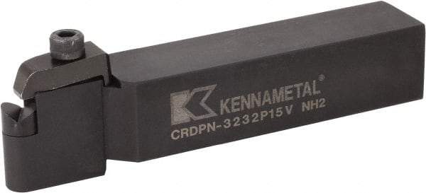 Kennametal - CRDP, Neutral Cut, 0° Lead Angle, 32mm Shank Height x 32mm Shank Width, Neutral Rake Indexable Turning Toolholder - 171.25mm OAL, RPGX120700E Insert Compatibility, Series V-Bottom Round - A1 Tooling