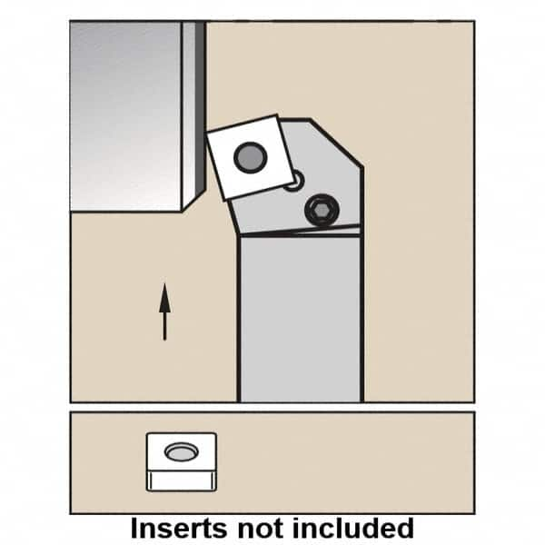 Kennametal - PSKN, Right Hand Cut, 15° Lead Angle, 20mm Shank Height x 20mm Shank Width, Negative Rake Indexable Turning Toolholder - 125mm OAL, SN..1204.. Insert Compatibility, Series Kenlever - A1 Tooling
