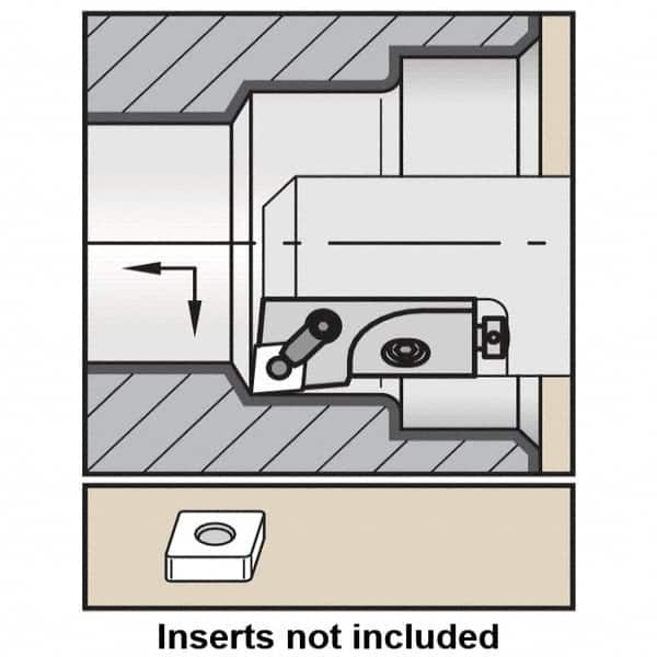 Kennametal - Series Kenloc, Right Hand, MCLN Toolholder Compatibility, CN.. Insert Compatibility, Indexable Turning Cartridge - Pin & Clamp Holding Method, 55mm OAL x 14mm OAW x 19.25mm OAH - A1 Tooling