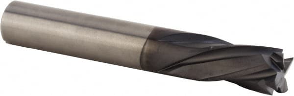 Kennametal - 3/8" Cutting Diam x 1-1/2" Length of Cut, 4 Flute, Compression Spiral Router Bit - Diamond Coated, Right Hand Cut, Solid Carbide, 4" OAL x 3/8" Shank Diam, Double Edge, 25° Helix Angle - A1 Tooling