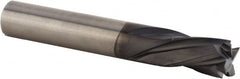 Kennametal - 1/2" Cutting Diam x 3/4" Length of Cut, 4 Flute, Compression Spiral Router Bit - Diamond Coated, Right Hand Cut, Solid Carbide, 3-1/4" OAL x 1/2" Shank Diam, Double Edge, 25° Helix Angle - A1 Tooling