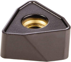 Kennametal - WOEJ090512 Grade KCK15 Carbide Milling Insert - TiN/MT/TiCN/Al2O3 Finish, 0.215" Thick, 0.351" Inscribed Circle, 1.22mm Corner Radius - A1 Tooling