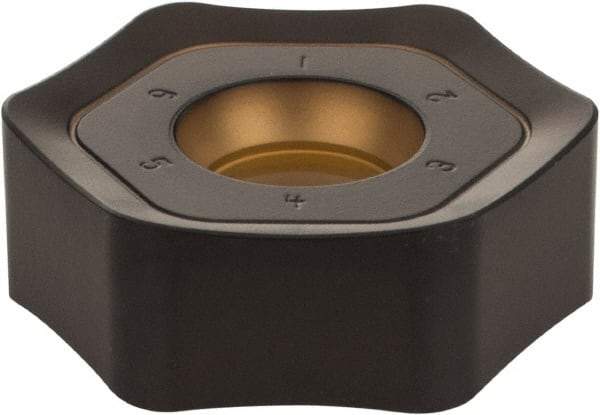 Kennametal - HNPJ759 Grade KCPK30 Carbide Milling Insert - TiN/TiCN/Al2O3 Finish, 0.2887" Thick, 7/8" Inscribed Circle, 3.5mm Corner Radius - A1 Tooling