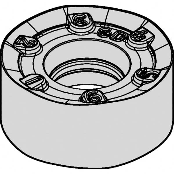 Kennametal - RNPJ1204M0 GD Grade KCPK30 Carbide Milling Insert - TiN/TiCN/Al2O3 Finish, 0.187" Thick, 12mm Inscribed Circle - A1 Tooling