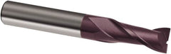 Guhring - 7/16", 1" LOC, 7/16" Shank Diam, 2-3/4" OAL, 2 Flute, Solid Carbide Square End Mill - Single End, FIREX Finish, Spiral Flute, 30° Helix, Right Hand Cut, Right Hand Flute, Series 3148 - A1 Tooling