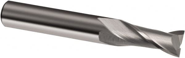 Guhring - 7/32", 5/8" LOC, 1/4" Shank Diam, 2-1/2" OAL, 2 Flute, Solid Carbide Square End Mill - Single End, Uncoated, Spiral Flute, 30° Helix, Right Hand Cut, Right Hand Flute, Series 3146 - A1 Tooling