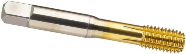 Guhring - 3/8-16 UNC 2BX H8/H9 Thread Limit Modified Bottoming Thread Forming Tap - Cobalt, TiN Finish, 2.941" OAL, Series 3959 - Exact Industrial Supply