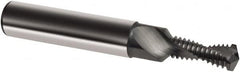 Guhring - M10x1.25 Metric Fine, 0.3465" Cutting Diam, 2 Flute, Solid Carbide Helical Flute Thread Mill - Internal Thread, 21.6mm LOC, 80mm OAL, 12mm Shank Diam - A1 Tooling