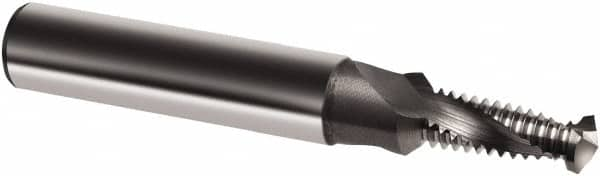 Guhring - M6x0.75 Metric Fine, 0.2067" Cutting Diam, 2 Flute, Solid Carbide Helical Flute Thread Mill - Internal Thread, 12.9mm LOC, 62mm OAL, 8mm Shank Diam - A1 Tooling