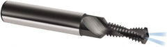 Guhring - M4x0.70 Metric, 0.1299" Cutting Diam, 2 Flute, Solid Carbide Helical Flute Thread Mill - Internal Thread, 9mm LOC, 48mm OAL, 6mm Shank Diam - Exact Industrial Supply