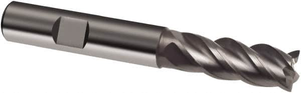 Guhring - 8mm, 19mm LOC, 8mm Shank Diam, 63mm OAL, 4 Flute, Solid Carbide Square End Mill - Single End, Uncoated, Spiral Flute, 40/42° Helix, Centercutting, Right Hand Cut, Right Hand Flute, Series 3319 - A1 Tooling