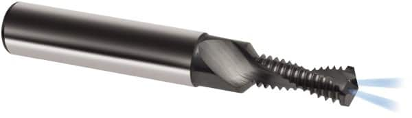 Guhring - 1/2-20 UNF, 0.4528" Cutting Diam, 2 Flute, Solid Carbide Helical Flute Thread Mill - Internal Thread, 27.5mm LOC, 90mm OAL, 14mm Shank Diam - A1 Tooling