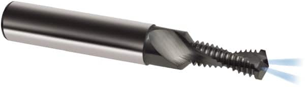 Guhring - 5/8-11 UNC, 0.5315" Cutting Diam, 2 Flute, Solid Carbide Helical Flute Thread Mill - Internal Thread, 36.3mm LOC, 102mm OAL, 18mm Shank Diam - A1 Tooling