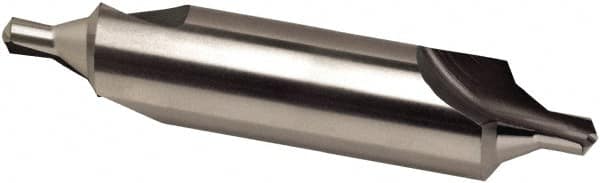 Combo Drill & Countersink: Metric, High Speed Steel Bright (Polished) Finish, Right Hand Cut, Series 585