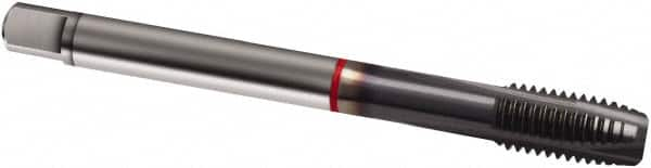 Guhring - M3x0.50 Metric, 3 Flute, TiCN Finish, Cobalt Spiral Point Tap - Plug Chamfer, Right Hand Thread, 56mm OAL, 6H Class of Fit, Series 1915 - Exact Industrial Supply