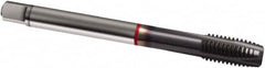 Guhring - M4x0.70 Metric, 3 Flute, TiCN Finish, Cobalt Spiral Point Tap - Plug Chamfer, Right Hand Thread, 63mm OAL, 6H Class of Fit, Series 1915 - Exact Industrial Supply