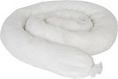 PRO-SAFE - 35 Gal, 4' Long, 3" Diam, Polypropylene Sock - Oil Only, White - A1 Tooling