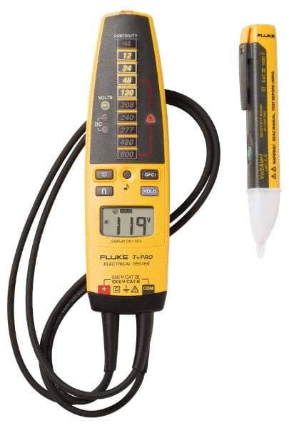 Fluke - 1 Piece, Test Lead Set - 600 Volt Max, LCD Display - A1 Tooling