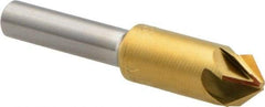 M.A. Ford - 3/8" Head Diam, 1/4" Shank Diam, 6 Flute 82° High Speed Steel Countersink - TiN Finish, 2" OAL - A1 Tooling