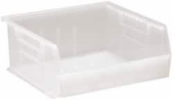 Quantum Storage - 50 Lb. Load Capacity, 10-7/8" Deep, Clear Polypropylene Hopper Stacking Bin - 5" High x 11" Wide x 10-7/8" Long - A1 Tooling