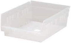 Quantum Storage - 30 Lb. Load Capacity, 11-5/8" Deep, Clear Polypropylene Hopper Shelf Bin - 4" High x 8-3/8" Wide x 11-5/8" Long - A1 Tooling