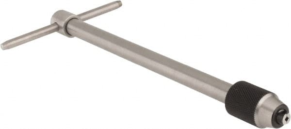 Starrett - 1/16 to 3/16" Tap Capacity, T Handle Tap Wrench - 6" Overall Length - A1 Tooling